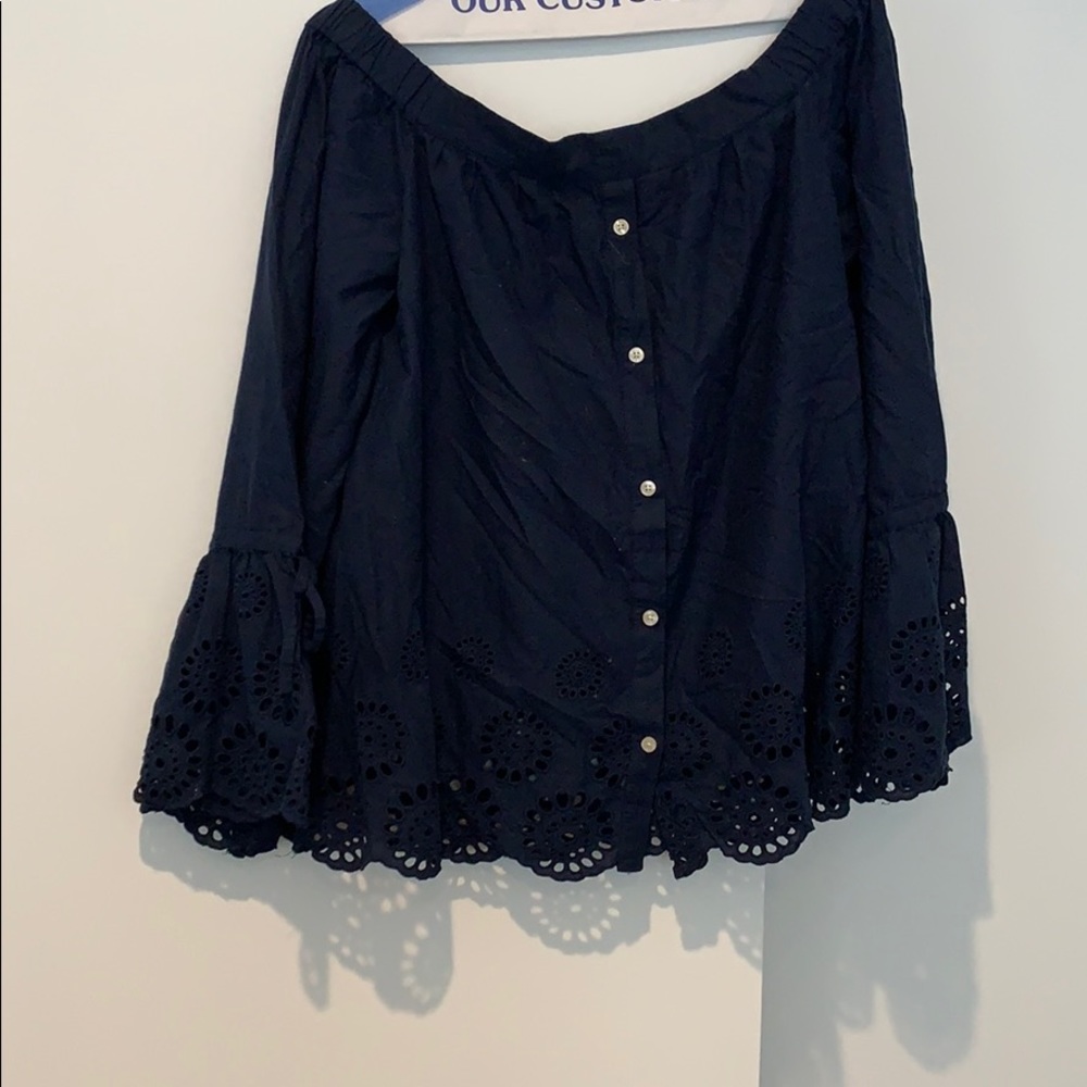 Off the Shoulder Eyelet Top